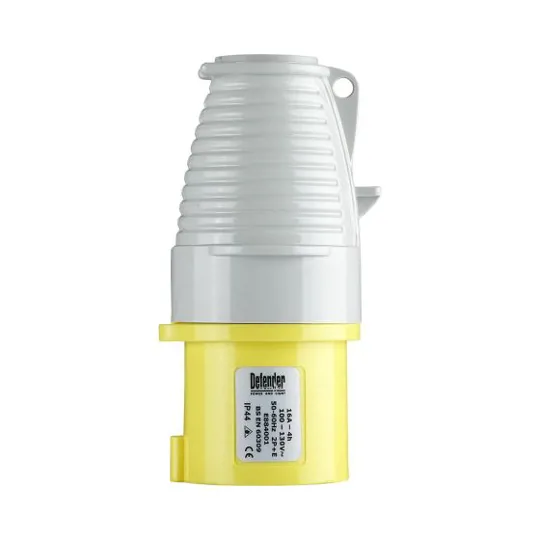 Defender 110v Yellow Plug 16 Amp E884001