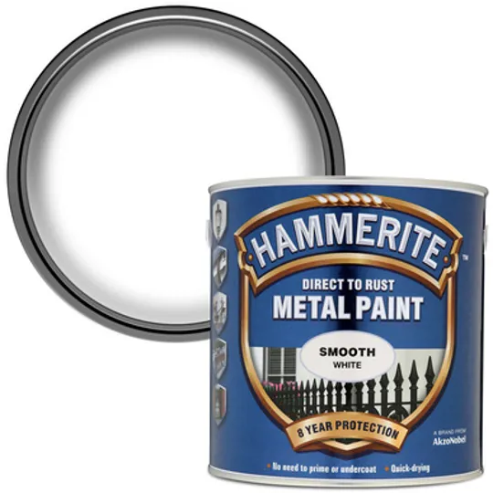 Hammerite 5084860 Smooth Finish 2.5ltr White
