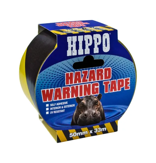Hippo H18406 Hazard Tape Yellow/Black 50x33m