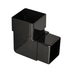 FloPlast RBS1B 65mm Black Square Downpipe 90° Bend