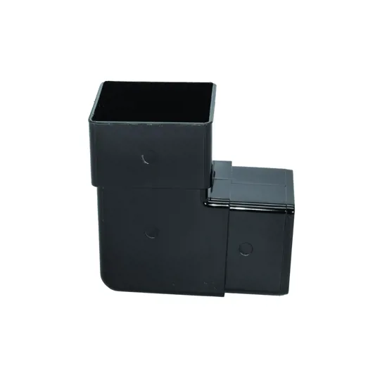 Floplast RBS1B 65mm Black Square Downpipe 90� Bend