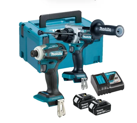 Makita DLX2455TJ 18v LXT Brushless Twin Kit (DHP486/DTD172) 2 x 5amps/Charger