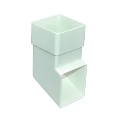 FloPlast RBS3W 65mm White Square Downpipe Shoe