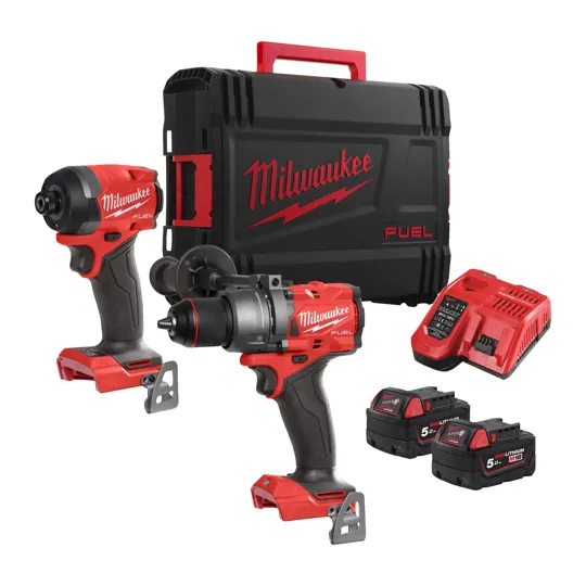 Milwaukee M18FPP2A3-502X 18v Fuel Gen 3 Brushless Twin Kit 2 x 5amps
