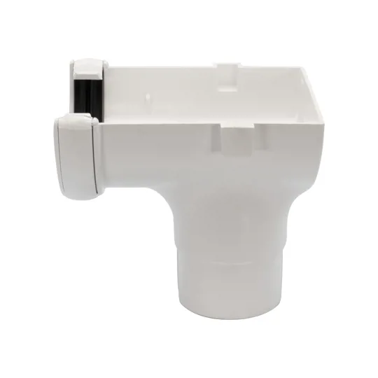 Floplast RO2W 112mm White Half Round Gutter Stop End Outlet