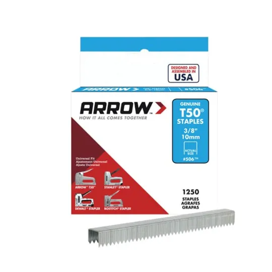 Arrow T50 Staples (Box 1250) 10mm-3/8'