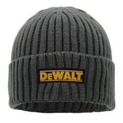 DeWalt Indianapolis Grey Knitted Winter Beanie Hat, One Size