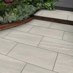 Vitripiazza Cava Stone Porcelain Paving, 900 x 600mm - Kandla Grey