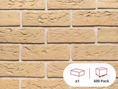 Anglian Weathered Cream Handmade Facing Brick, 65mm