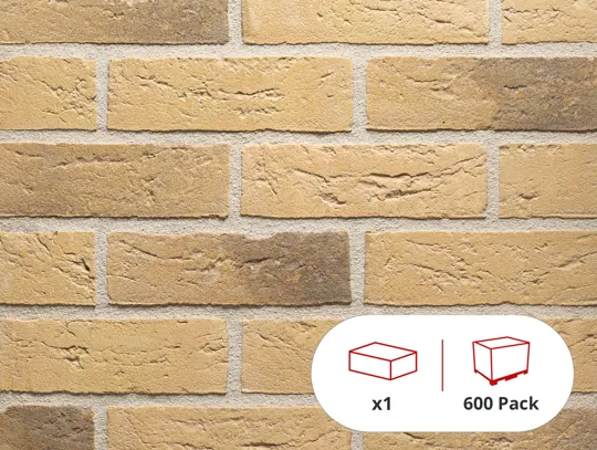 Anglian Weathered Cream Handmade Brick (Flores) (600 per pack)