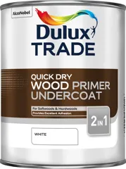Dulux Trade Quick Dry Wood Primer Undercoat White 1L