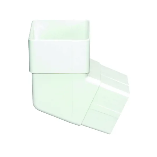 Floplast RBS2W 65mm White Square Downpipe Offset Bend
