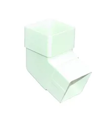 FloPlast RBS2W 65mm White Square Downpipe Offset Bend