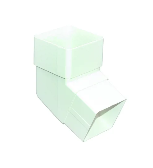 Floplast RBS2W 65mm White Square Downpipe Offset Bend