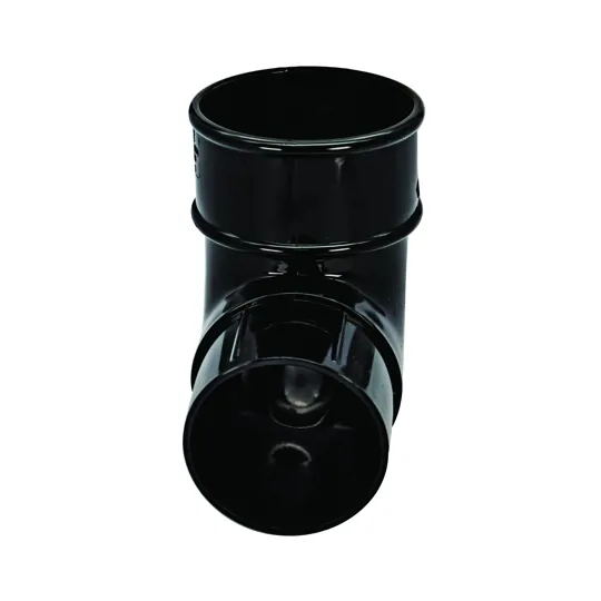 Floplast RB1B 68mm Black Round Downpipe 90� Bend