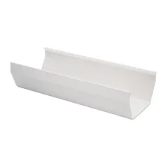 FloPlast RGS4W 114mm White Square Gutter 4m