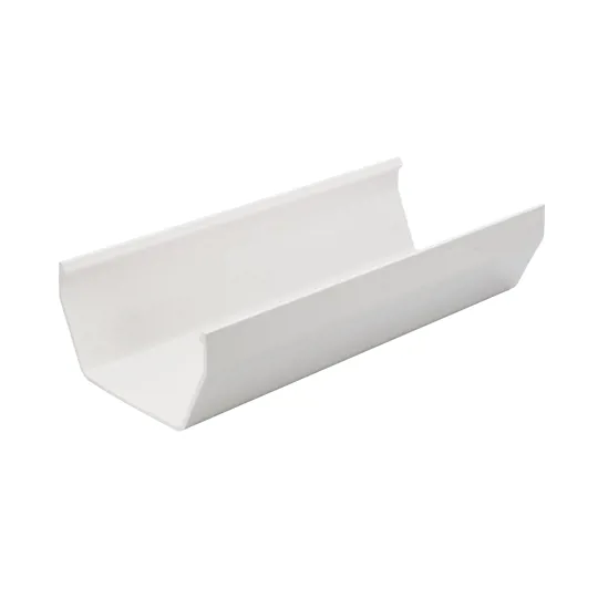Floplast RGS4W 114mm White Square Gutter 4m