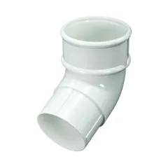 Floplast RB2W 68mm White Round Downpipe Offset Bend