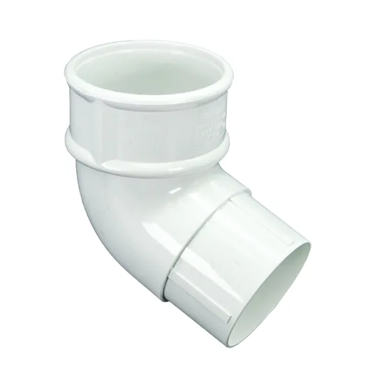 Floplast RB2W 68mm White Round Downpipe Offset Bend
