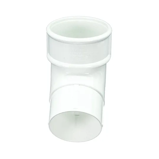 Floplast RB2W 68mm White Round Downpipe Offset Bend