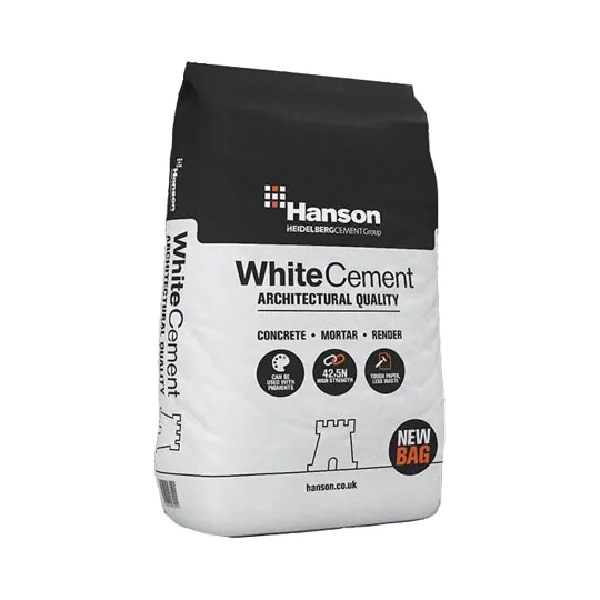 Hanson White Portland Cement 25kg Paper Bag