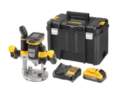 DeWalt DCW620H2 18V XR  1/2 Plunge Router Kit - 2 x 5Ah Batteries, Charger & Powerstack Case