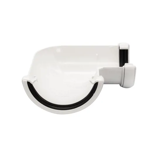 Floplast RA1W 112mm White Half Round Gutter  90� Angle