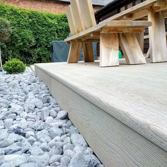 Millboard Flex Bullnose Edging 50 x 33 x 2400mm Smoked/Driftwood