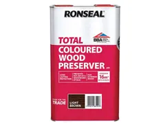 Ronseal Total Wood Preserver, 5L - Light Brown