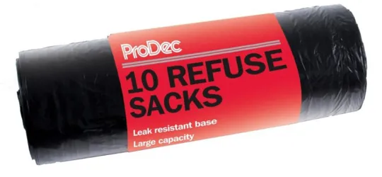 ProDec Black Poly Refuse Sacks (per 10)
