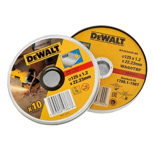 DeWalt DT42340-TZ 125mm Thin Metal/Inox Discs Tin 10