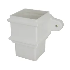 Floplast RSS2W 65mm White Square Downpipe Socket + Lugs