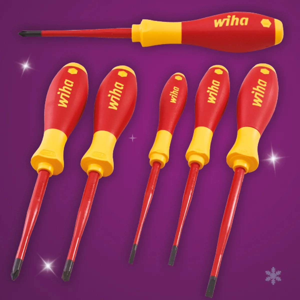 thumbnail image 2 of Wiha 43156 SlimBits Hex Screwdriver Set – 2mm To 6mm, 6 Pieces, 1000V VDE Insulated – Electrician Grade, Made In Germany 2 of 6
