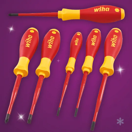 Wiha 6 Piece Slimfix VDE Screwdriver Set (XMS24)