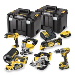 DeWalt DCK665P3T-GB 18V XR Li-Ion 6 Piece Woodworking Kit, 3 x 5.0Ah Batteries & Cases