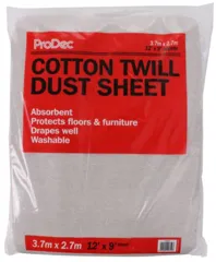 ProDec Super Cotton Twill Dust Sheet 12' x 9' / 3.7m x 2.7m