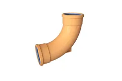 Polypipe UG483 87.5° Double Socket Long Radius Rest Bend, 110mm