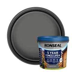 Ronseal Fence Life Plus Shed & Fence Paint - 5L - Charcoal Grey