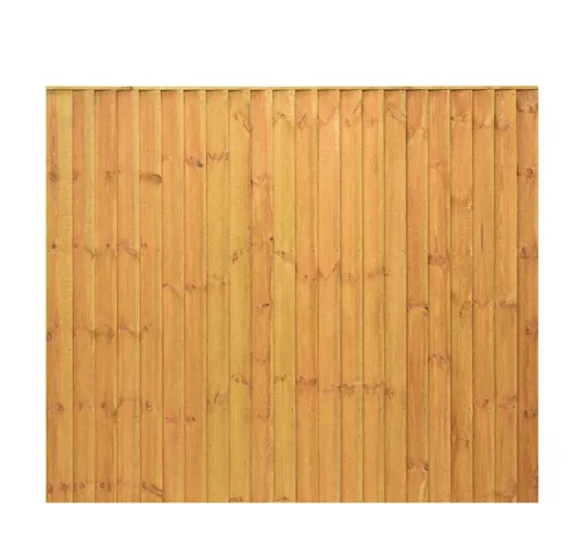 Grange Standard Feather Edge Fence Panel Golden Brown 1.5m 