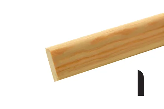 COV6001 - Timber Moulding Pine Flat D Shape 2400 34 8mm