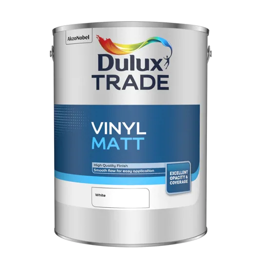 Dulux Trade Vinyl Matt Pure Brilliant White 7.5ltr