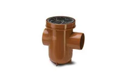 Polypipe UG427 Back Inlet Bottle Gully with Grid, 110mm