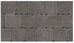 Tobermore Tegula Block Paving, 208 x 173 x 60mm - Charcoal