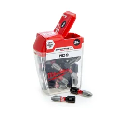 Milwaukee 4932472037 SHOCKWAVE Impact Duty Bits PH2 x 25mm - Pack of 25