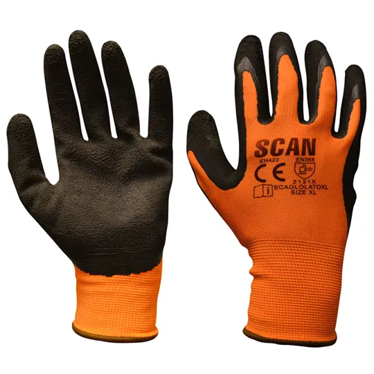 Scan Orange Foam Latex Coated Glove 13G Size10