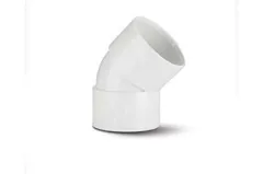 Polypipe WS18W 45 Degree ABS Obtuse Bend, White, 40mm