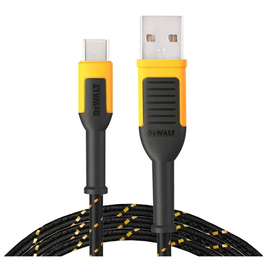 Dewalt Braided Cable Type C to Usb 4ft Charger Lead