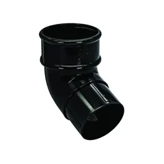 FloPlast RB2B 68mm Black Round Downpipe Offset Bend