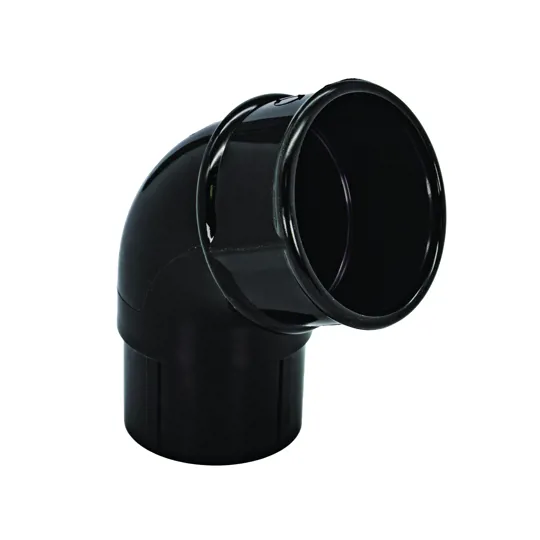 Floplast RB2B 68mm Black Round Downpipe Offset Bend
