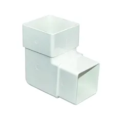 FloPlast RBS1W 65mm White Square 90° Downpipe Bend